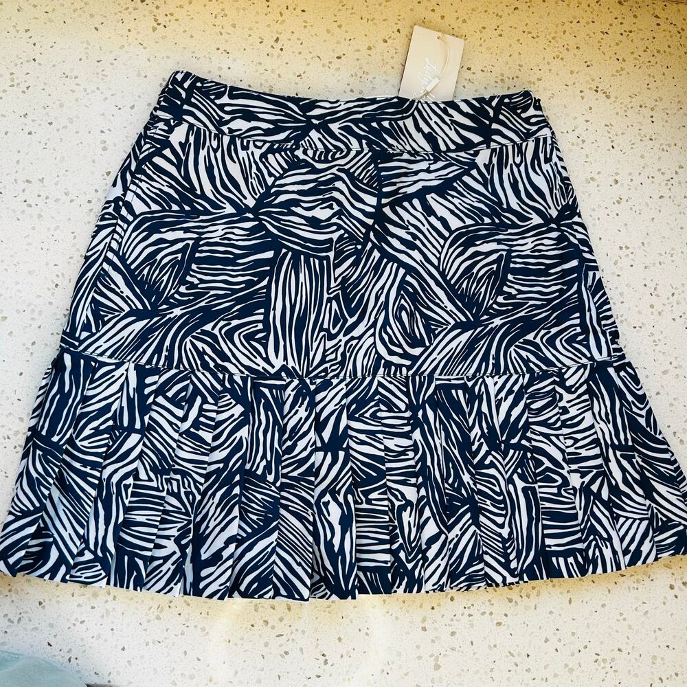 Blue and White Zebra Print Lady Hagen Golf Skirt